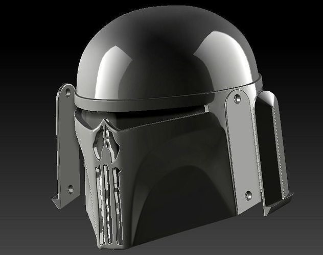 Super Commando Punisher mashup using a Fett helmet 3d printable 3D print model