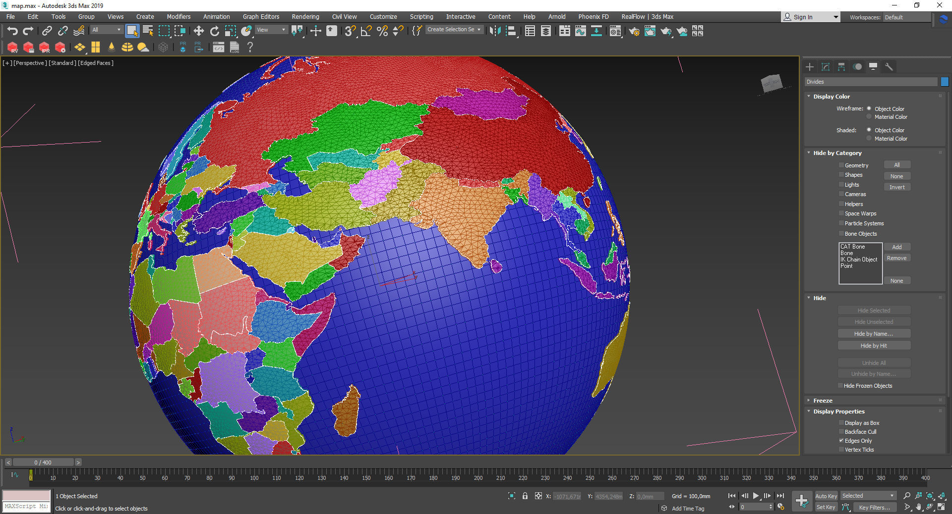 Earth globe 3D model_16