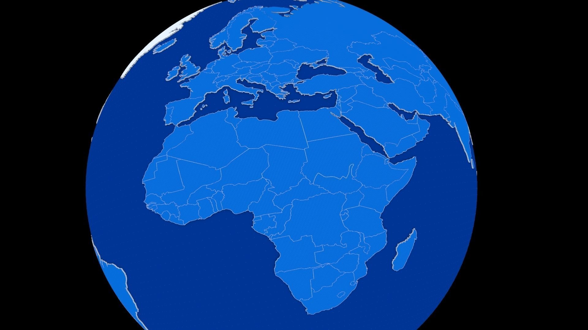 Earth globe 3D model_6