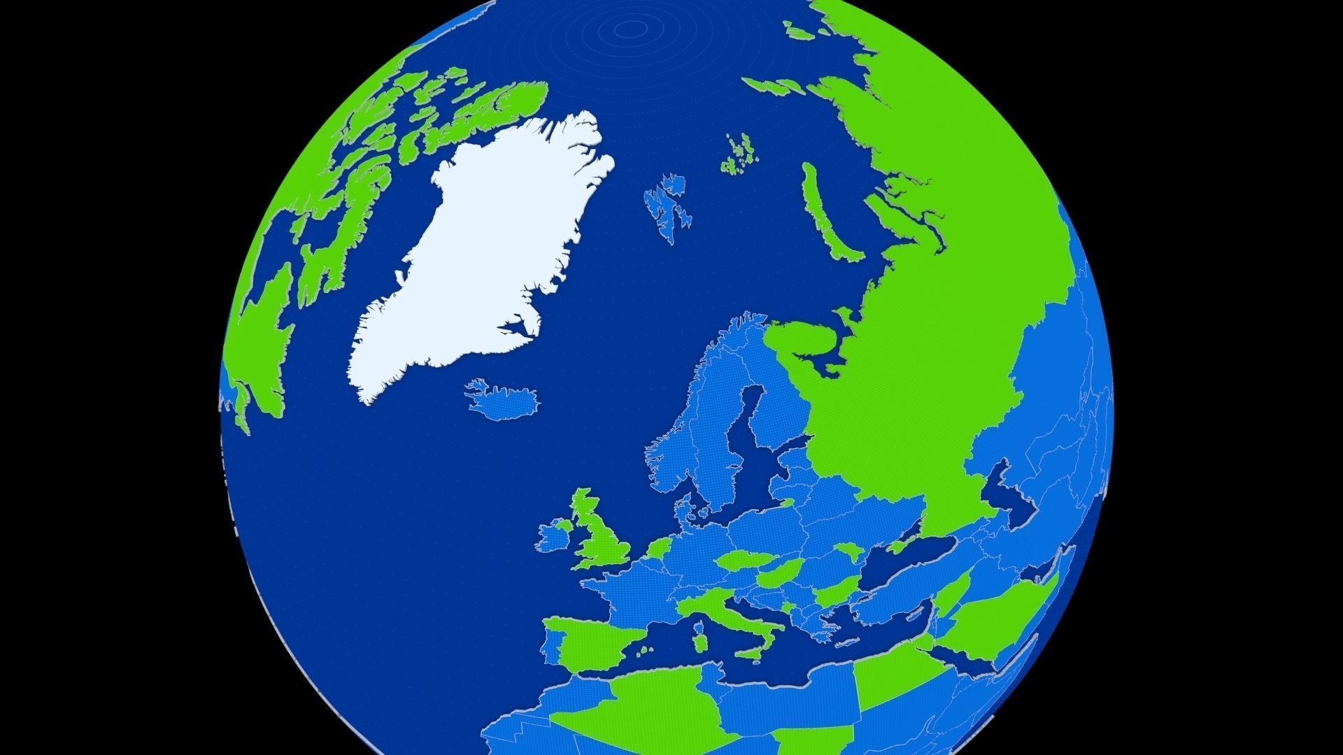 Earth globe 3D model_7