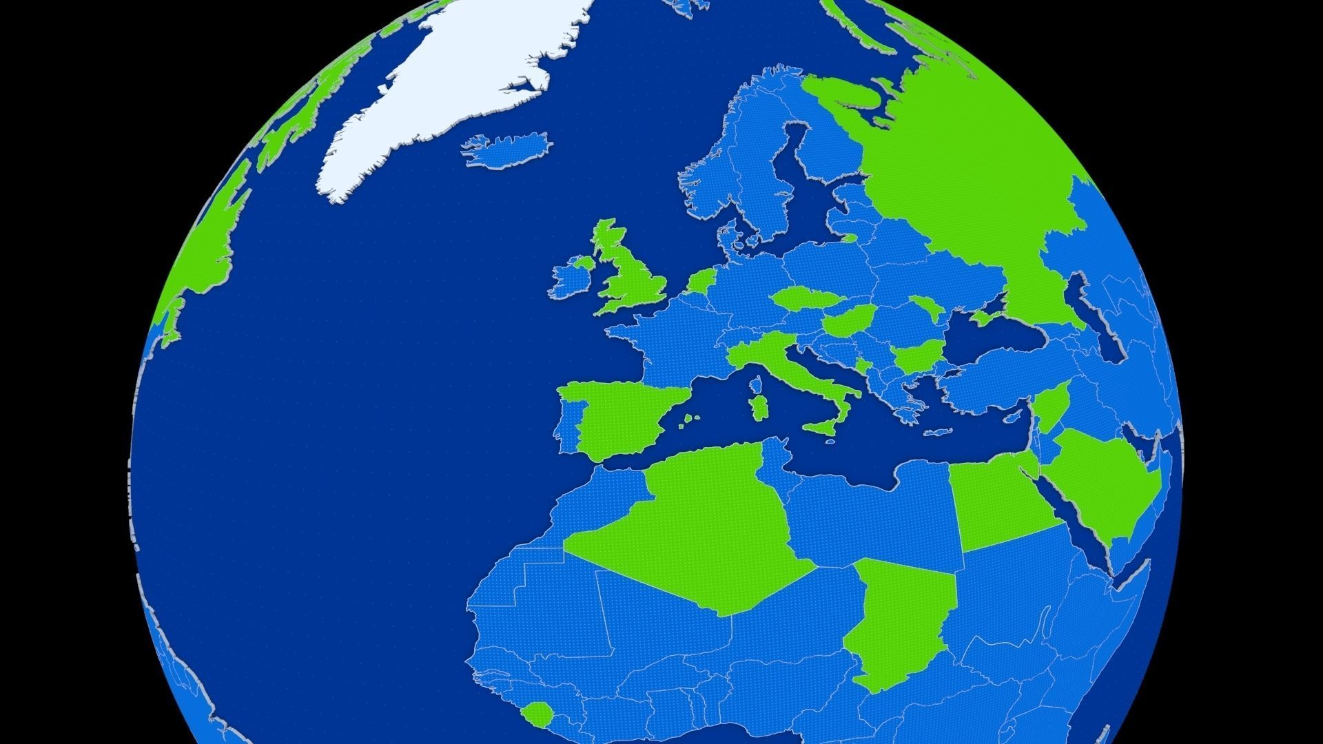 Earth globe 3D model_12