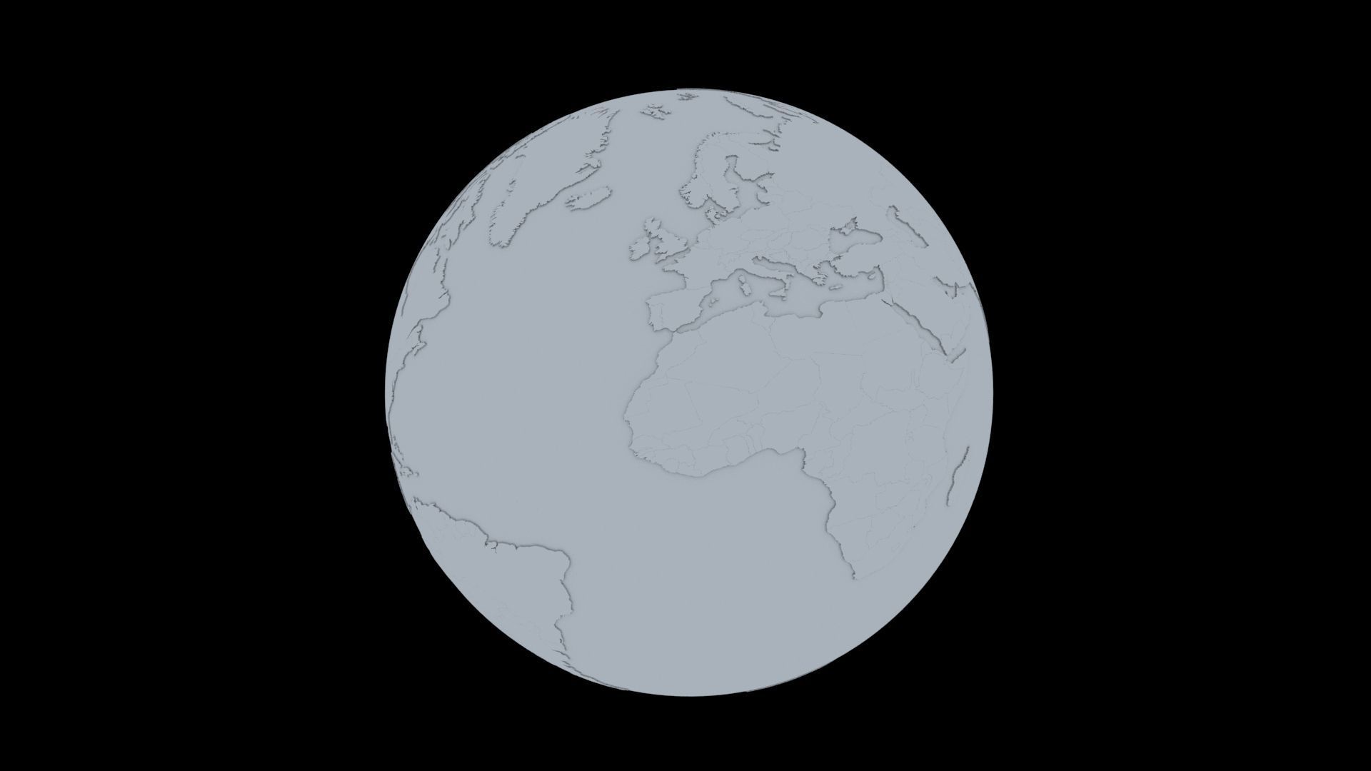 Earth globe 3D model_17