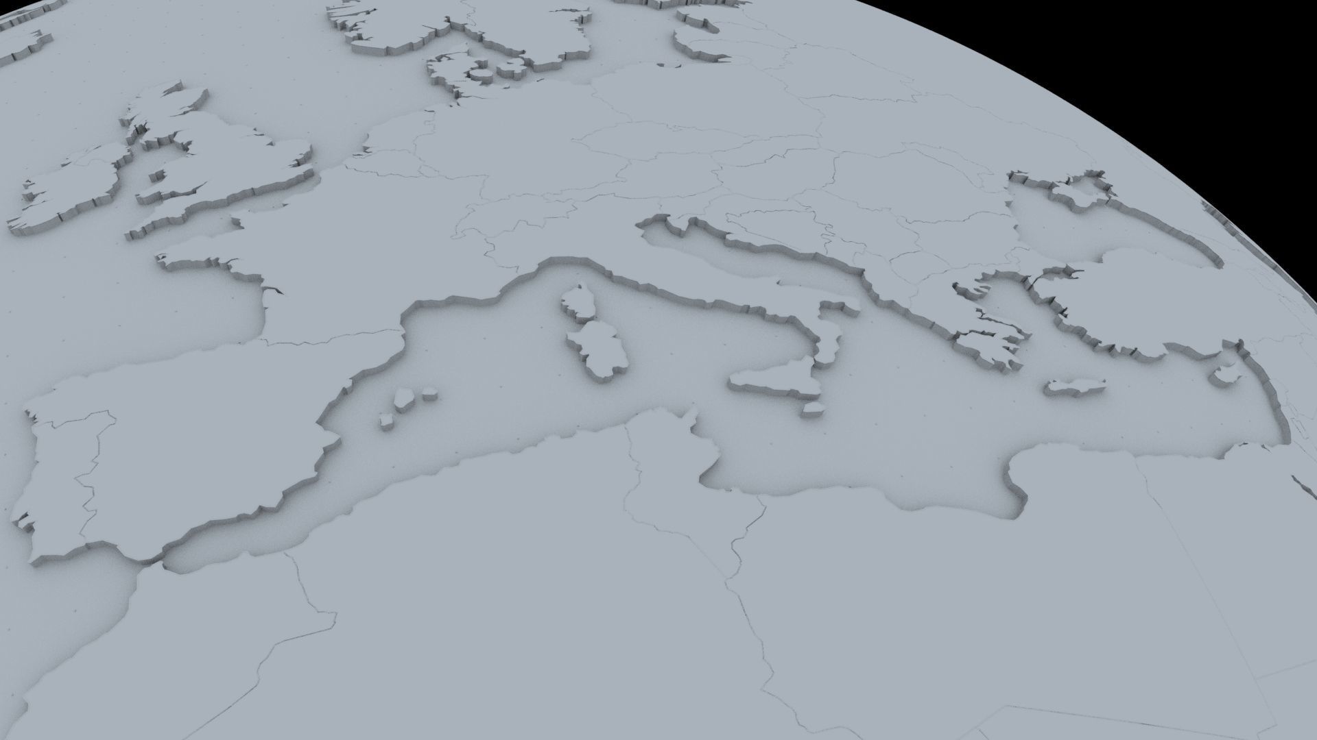 Earth globe 3D model_18