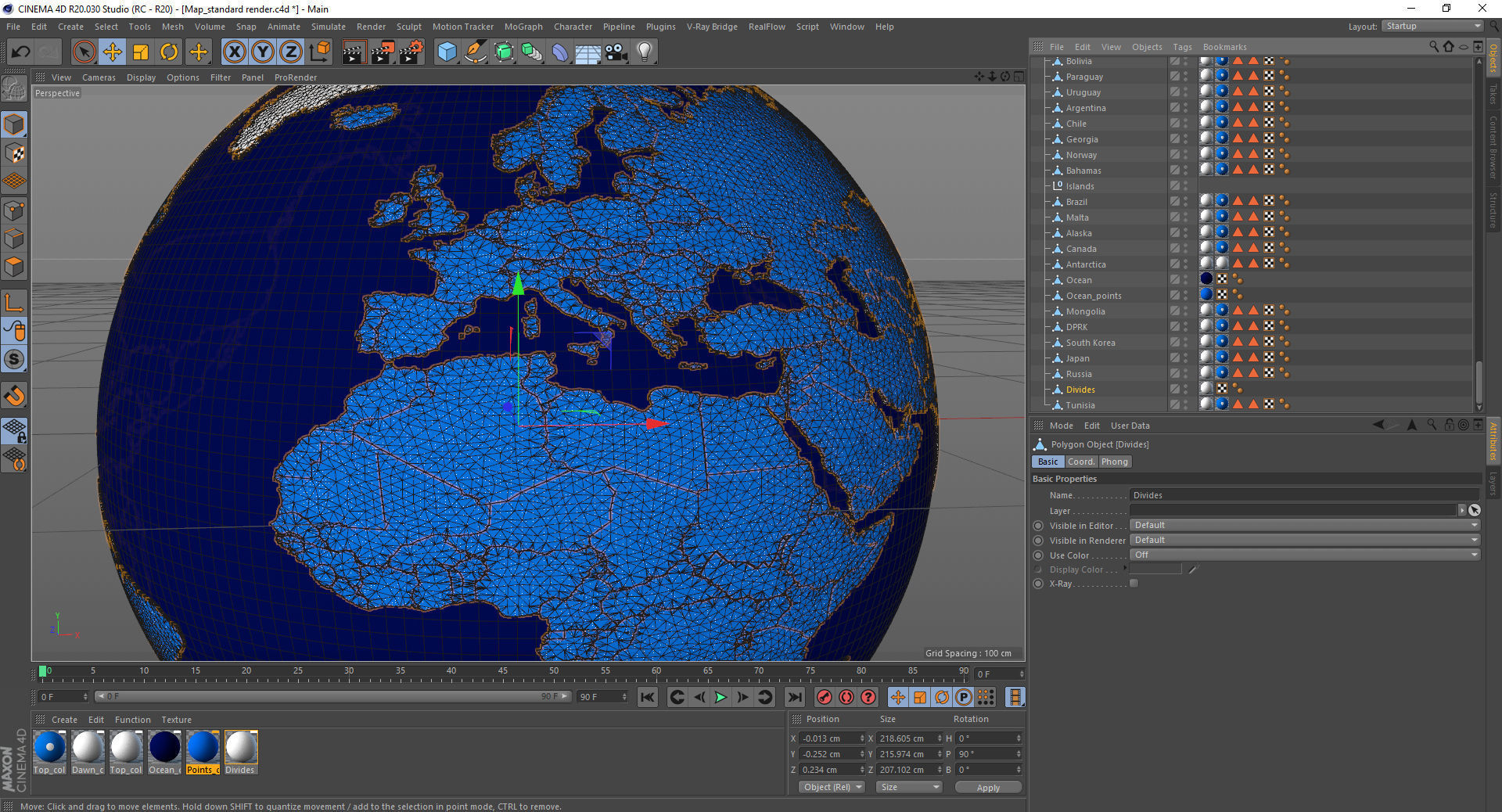 Earth globe 3D model_14
