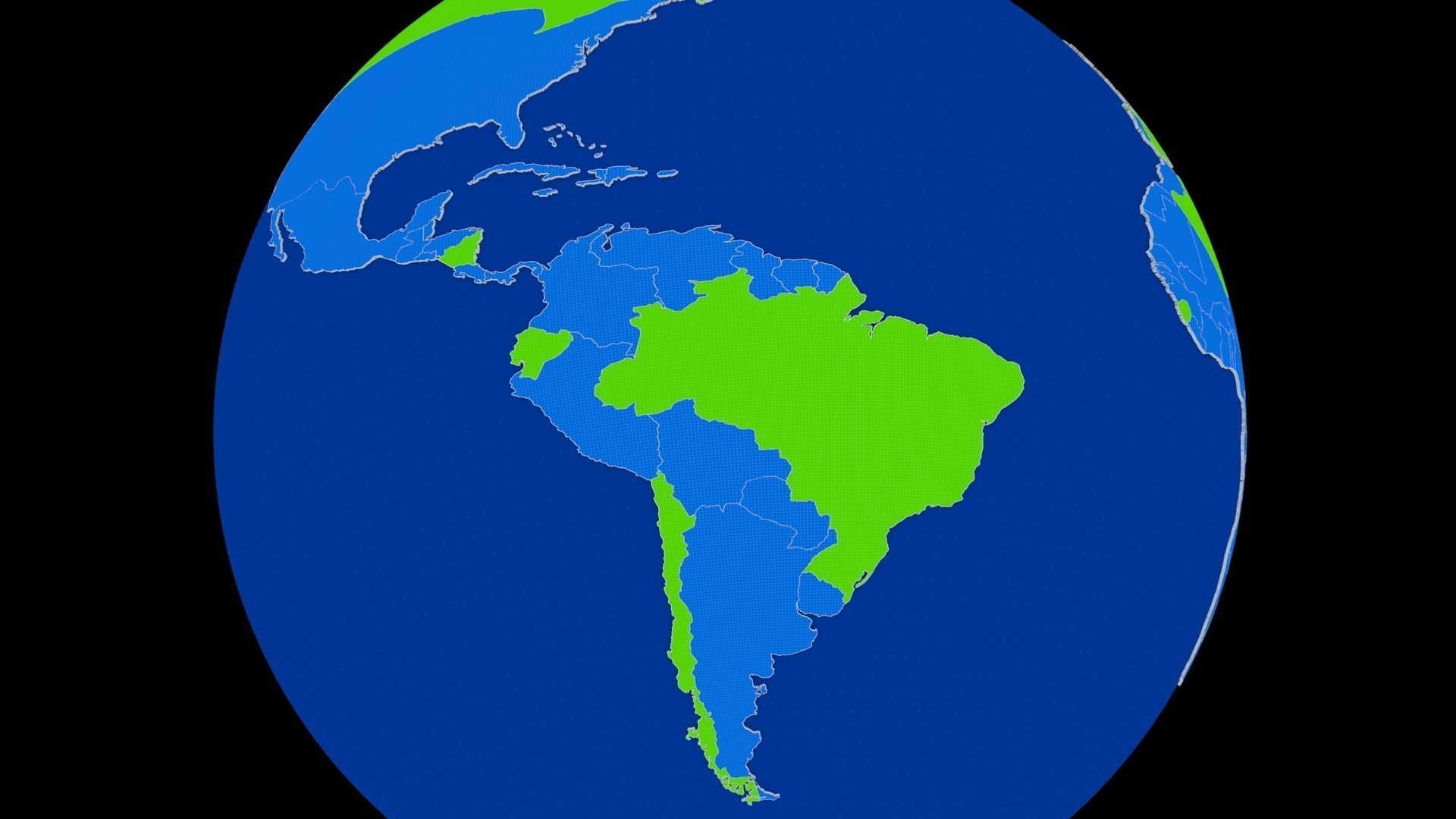 Earth globe 3D model_8