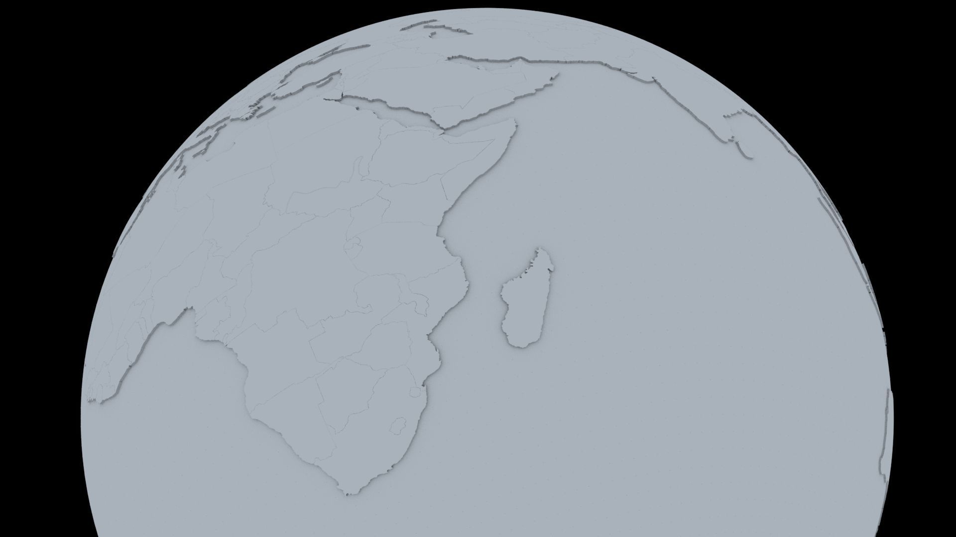 Earth globe 3D model_19