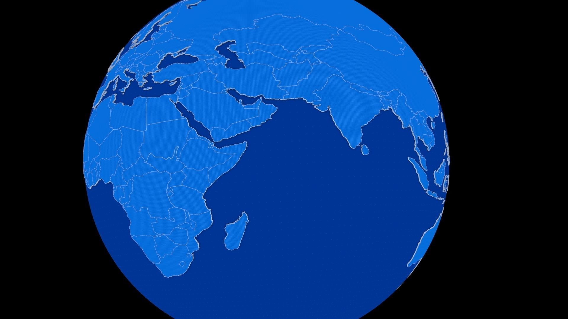 Earth globe 3D model_10