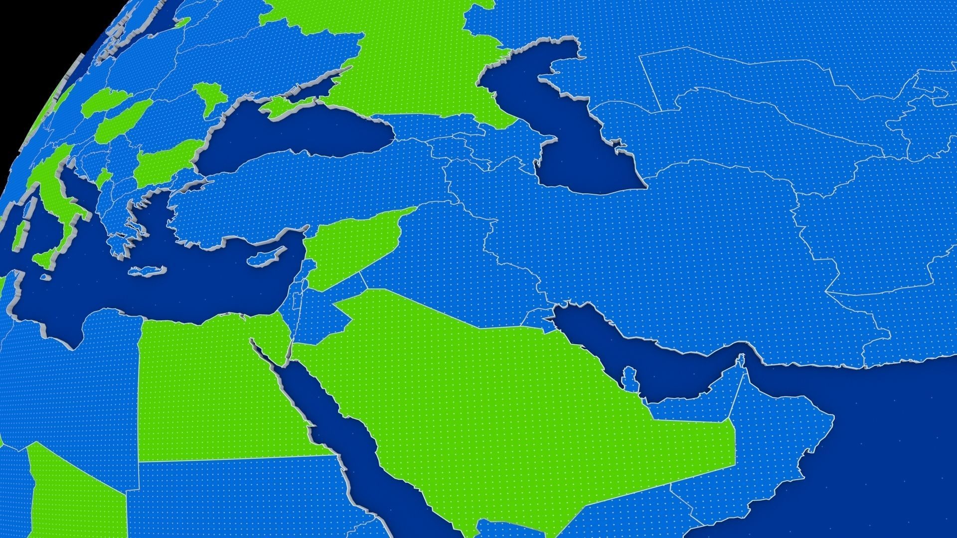 Earth globe 3D model_5
