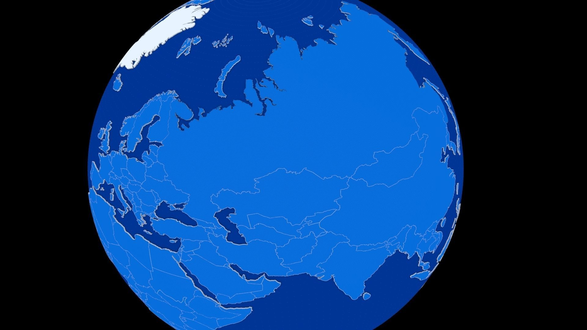 Earth globe 3D model_11