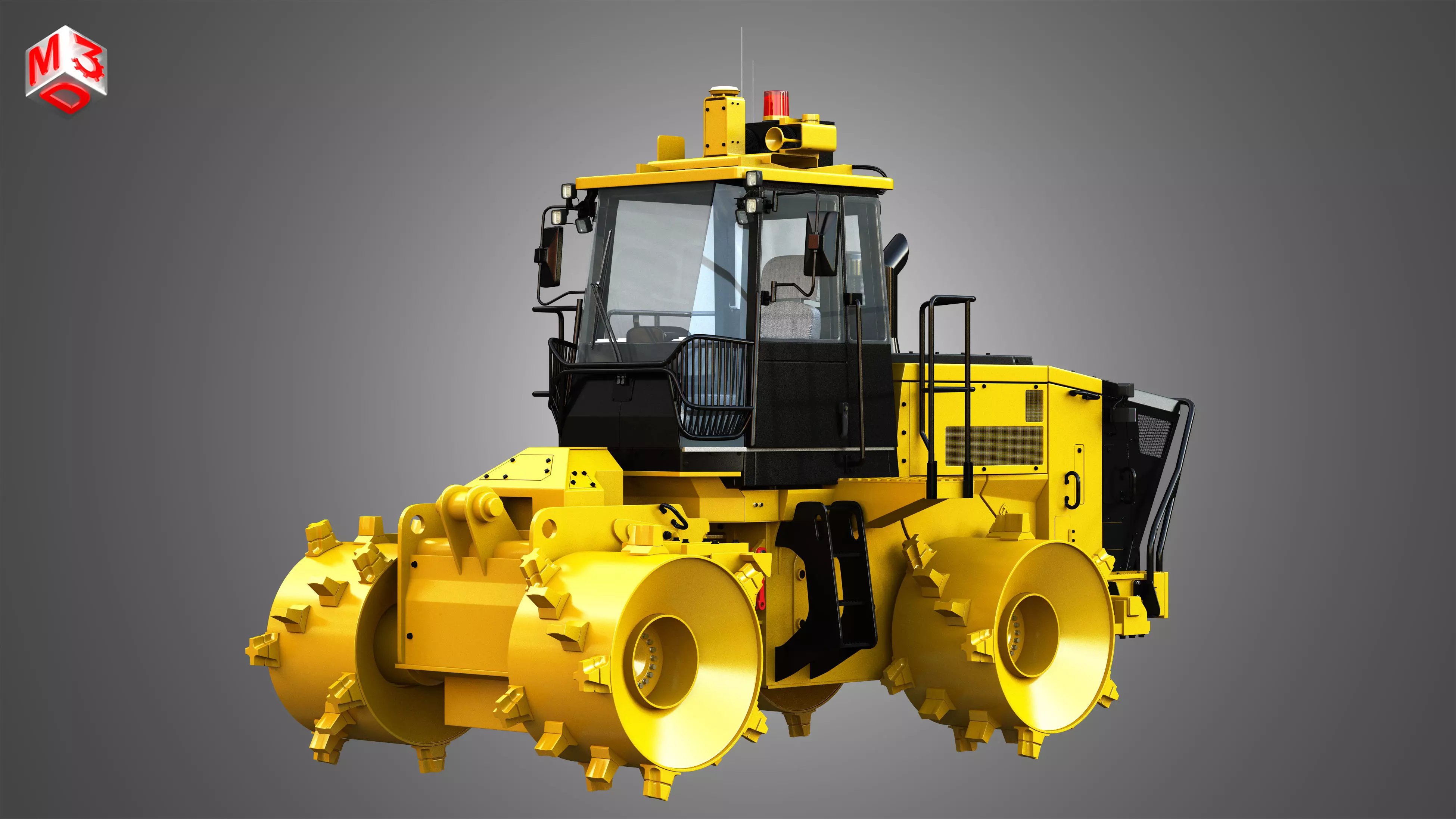 816K Landfill Compactor Without the front parts 3D model_0