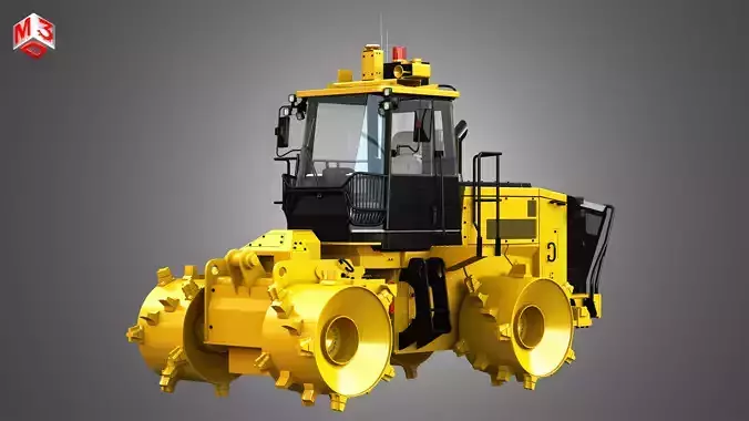 816K Landfill Compactor Without the front parts 3D model
