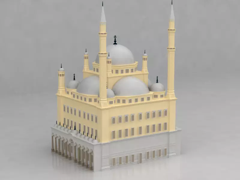 The Mohamed Ali Mosque 3D model_0