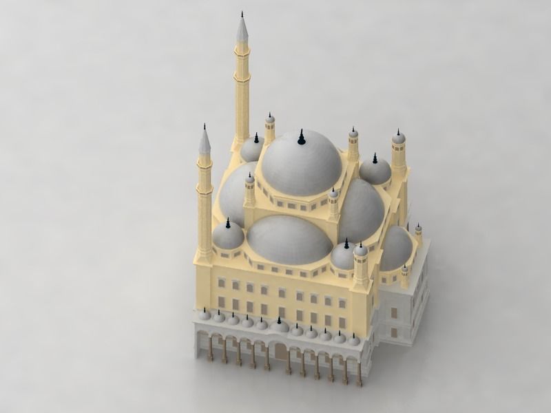 The Mohamed Ali Mosque 3D model_4