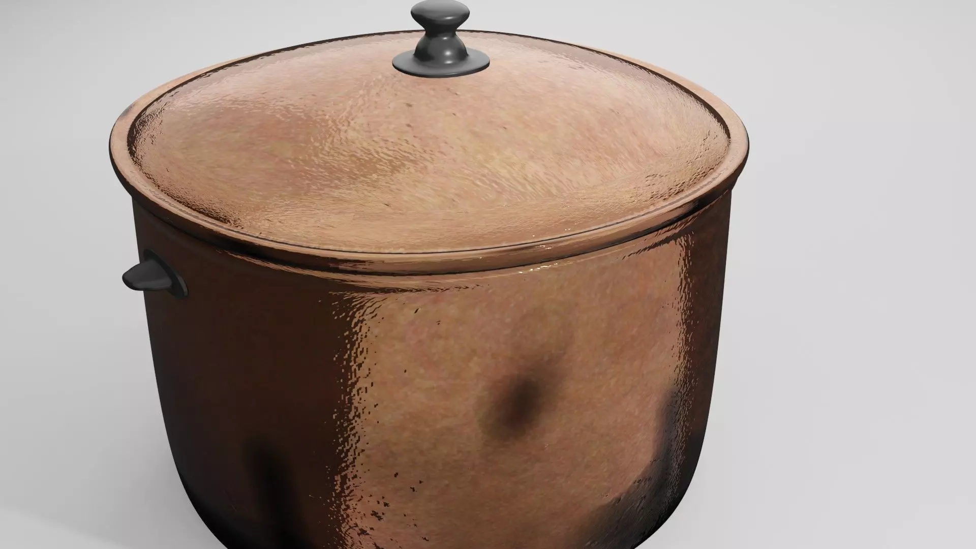 realistic copper pot Free 3D model