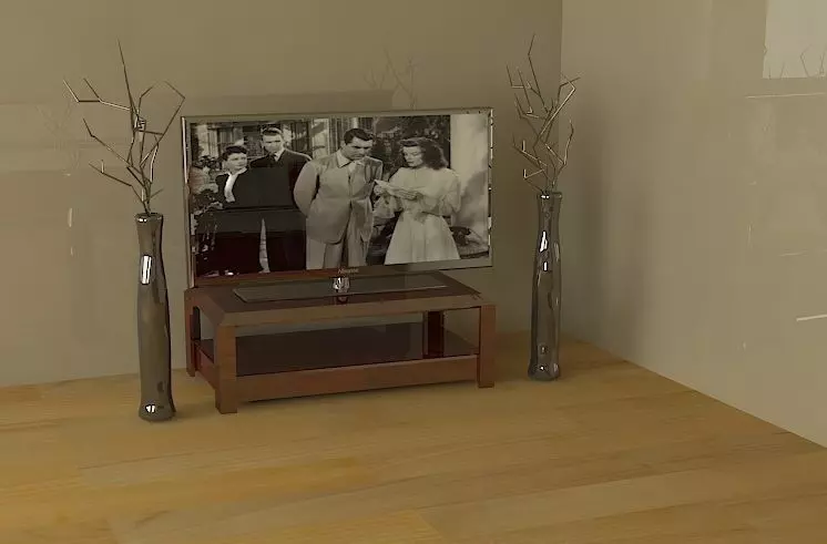 TV Model living room Free 3D model_0