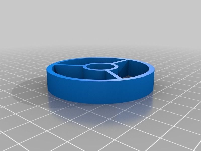 Flat filament spool roller Free 3D print model_2