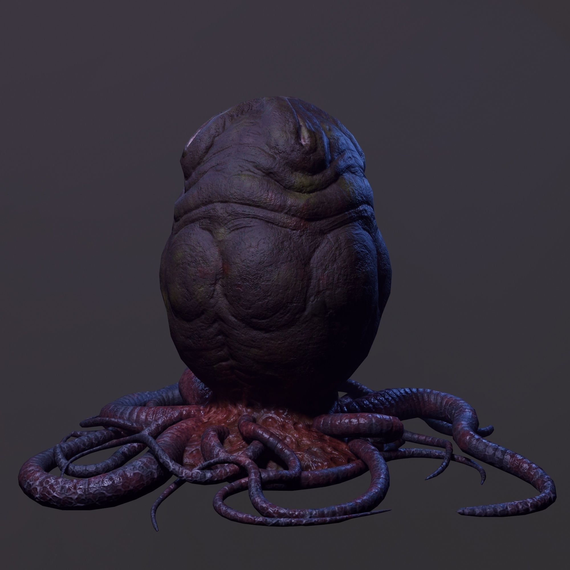 Alien egg Low-poly 3D model_4