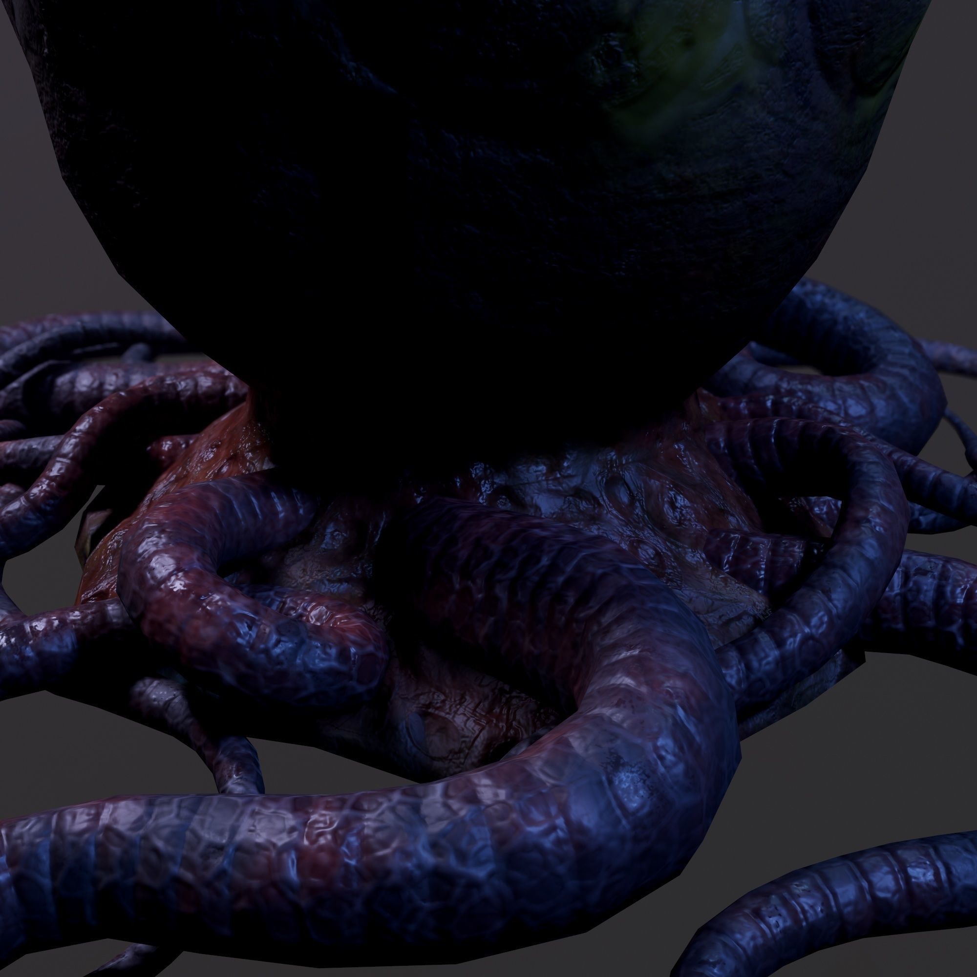 Alien egg Low-poly 3D model_7