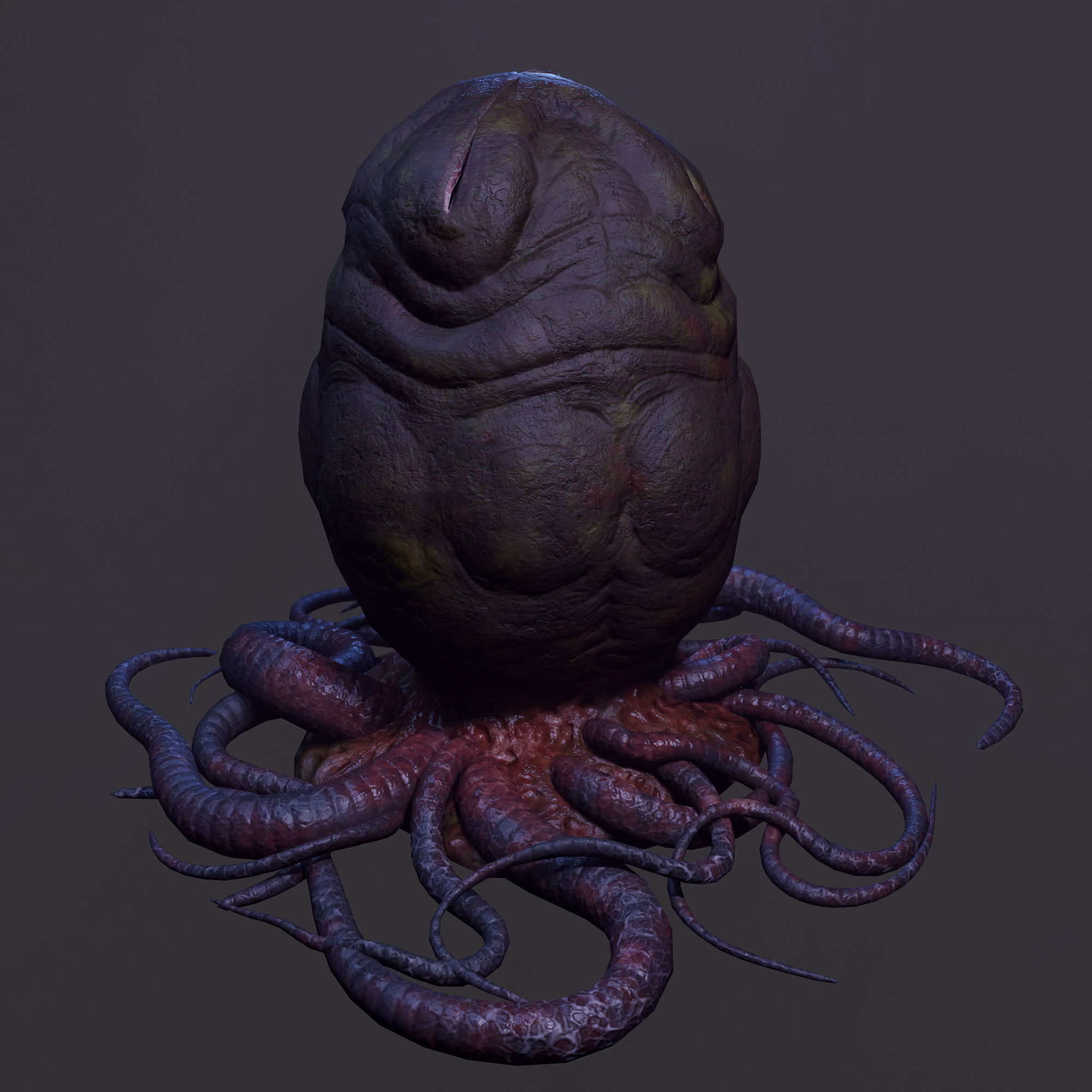 Alien egg Low-poly 3D model_5