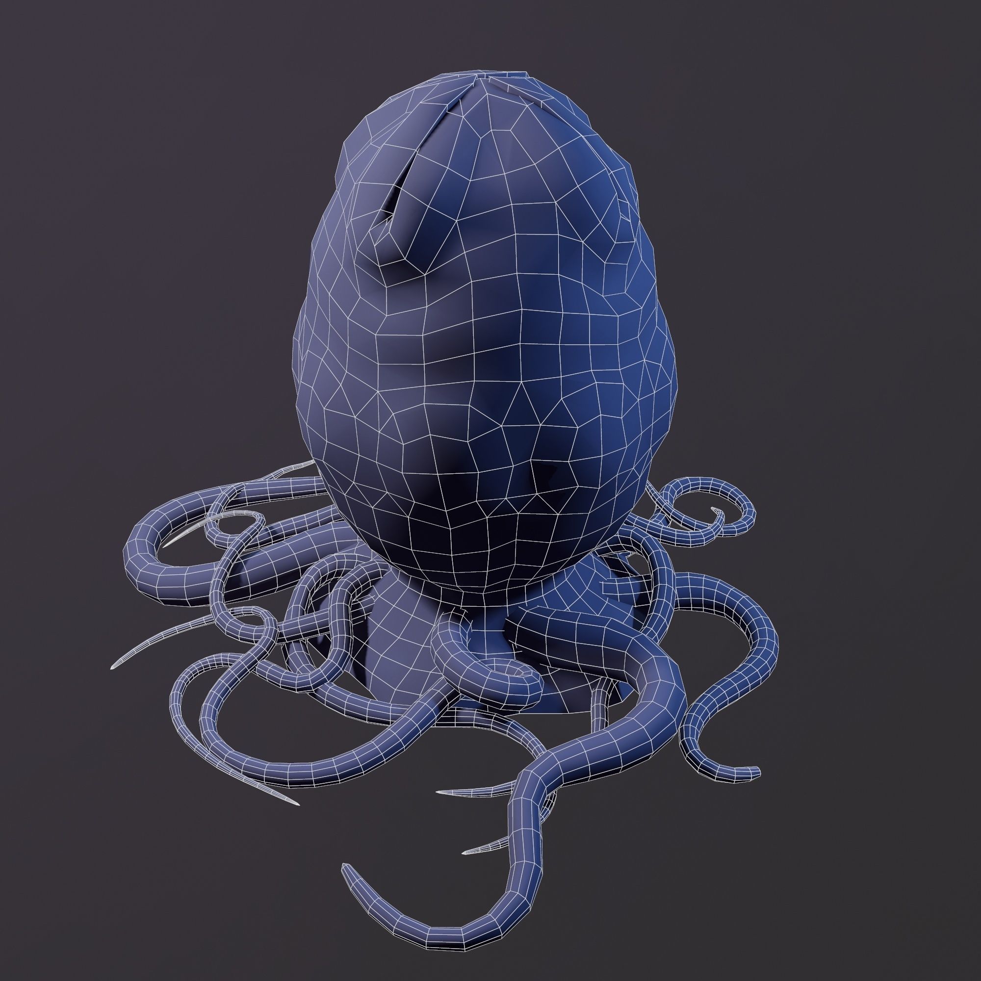 Alien egg Low-poly 3D model_12