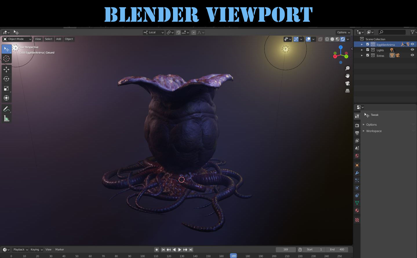 Alien egg Low-poly 3D model_18