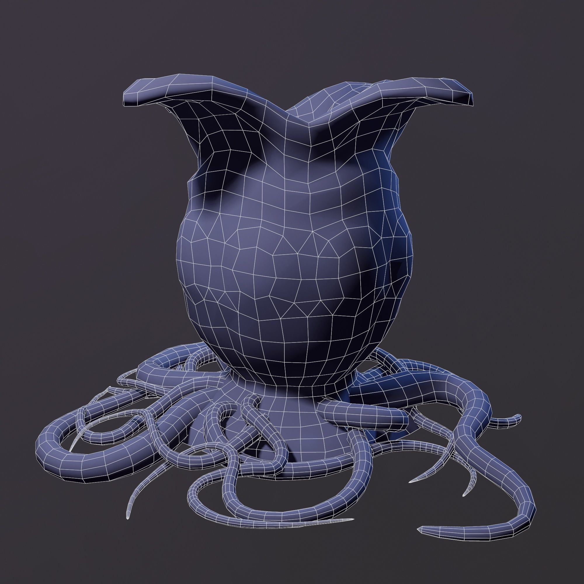Alien egg Low-poly 3D model_13