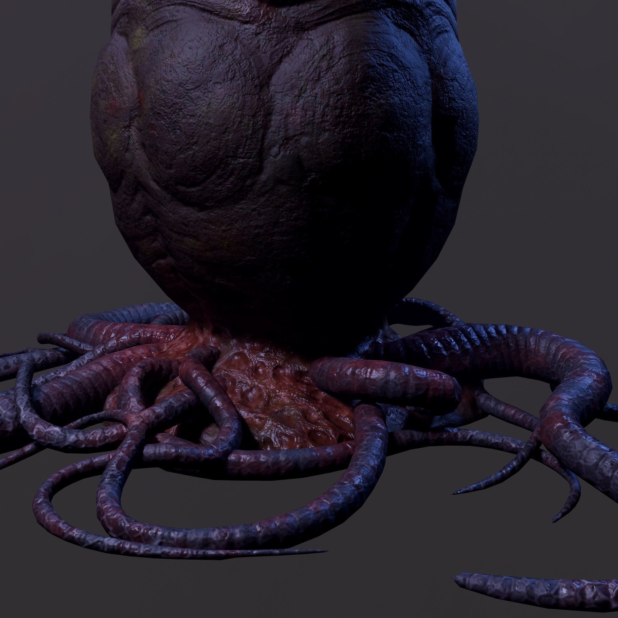 Alien egg Low-poly 3D model_6