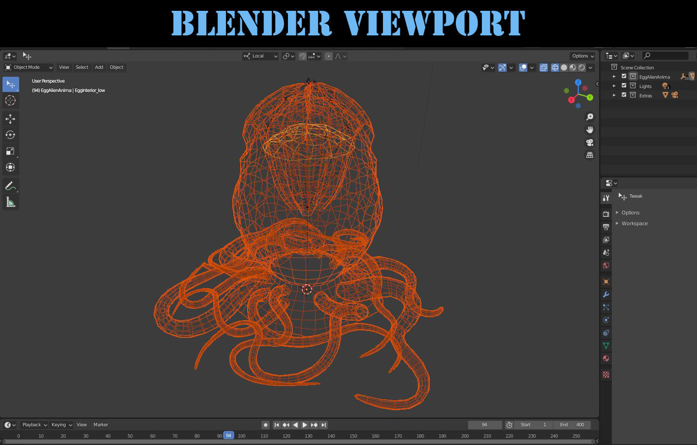 Alien egg Low-poly 3D model_20