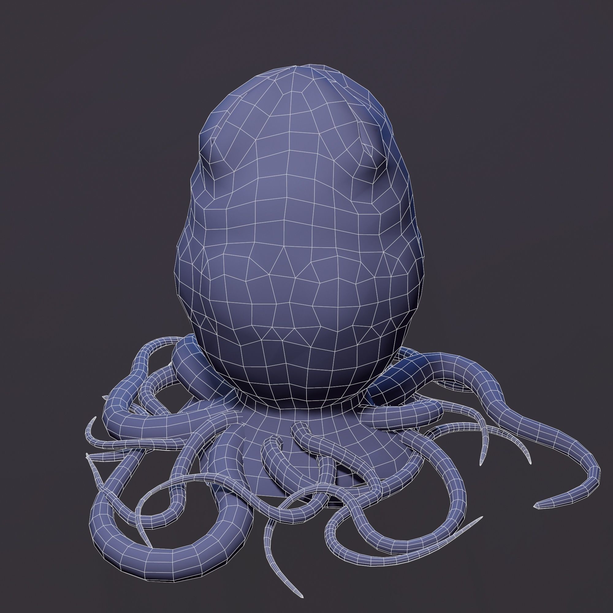 Alien egg Low-poly 3D model_11