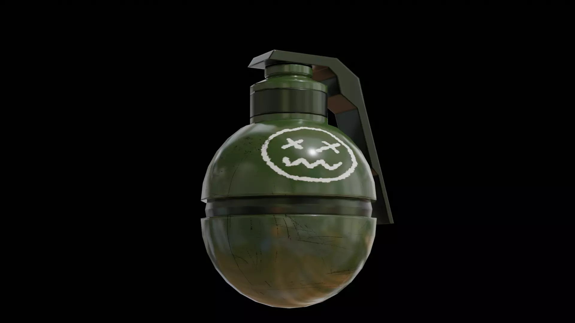 Grenade Low Poly Model Low-poly 3D model_0