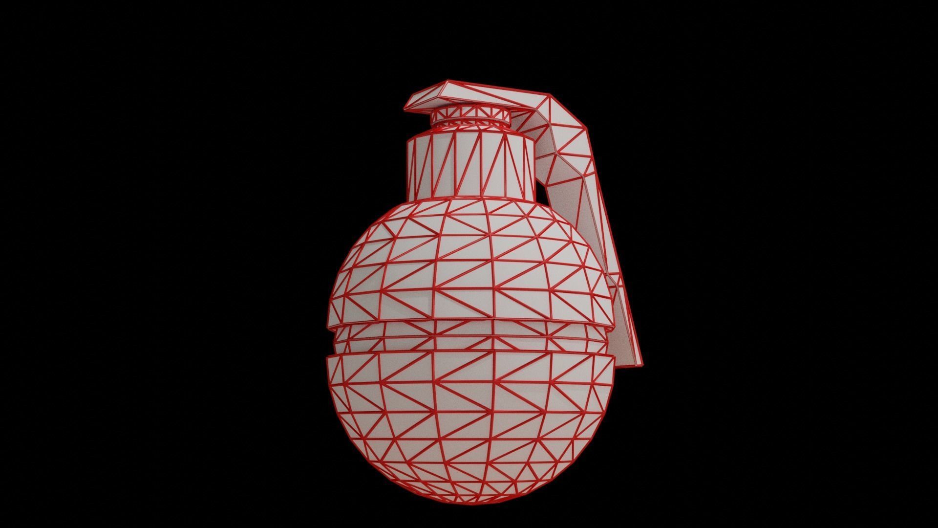 Grenade Low Poly Model Low-poly 3D model_2