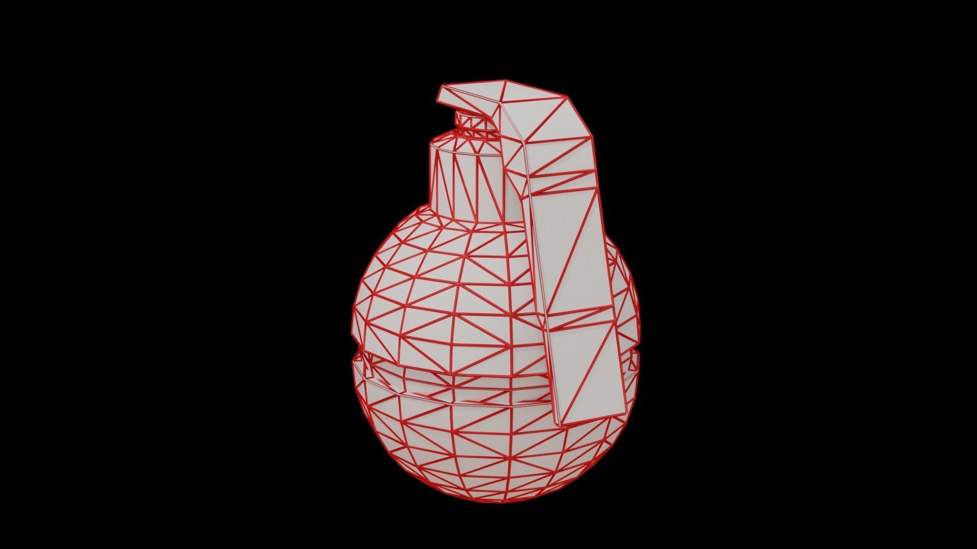 Grenade Low Poly Model Low-poly 3D model_3