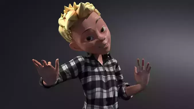 rigged 3d boy