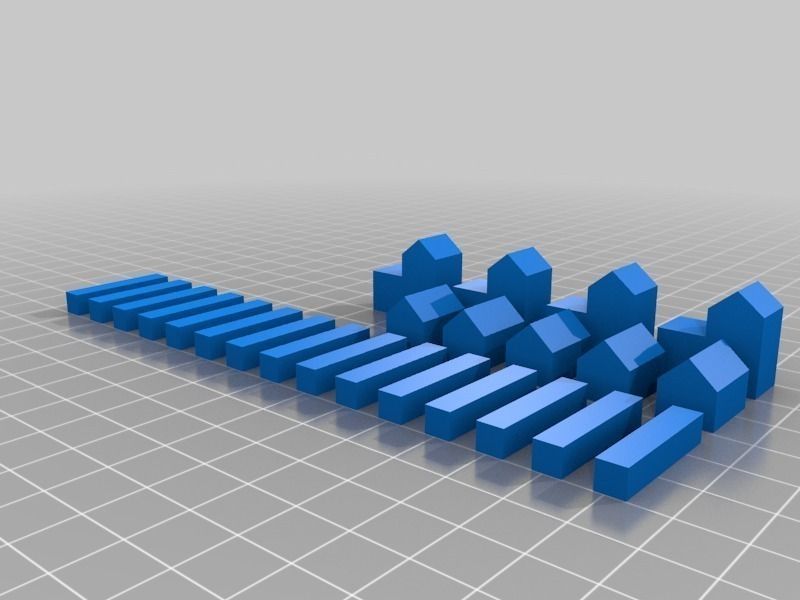 Settlers of Catan replacement pieces parametric Free 3D print model_3