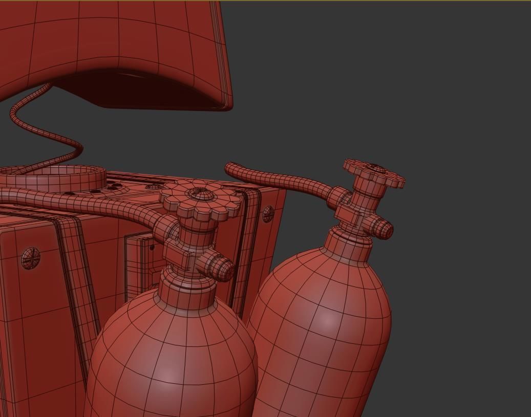 Character Flamethrower  PBR 3D model_17