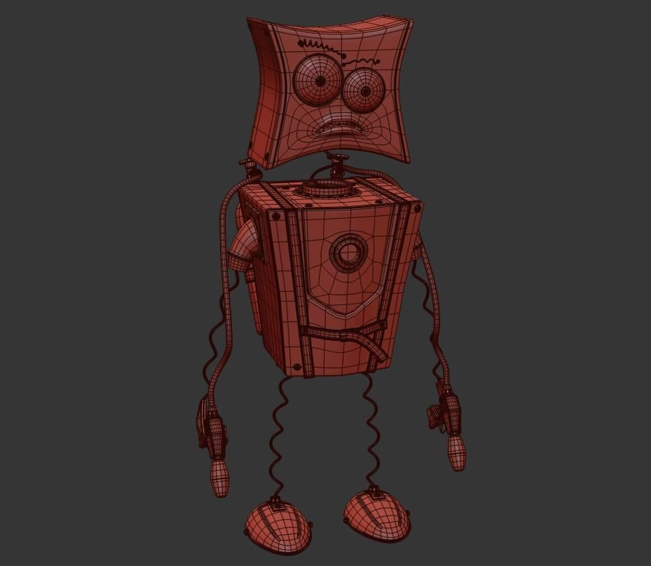 Character Flamethrower  PBR 3D model_10