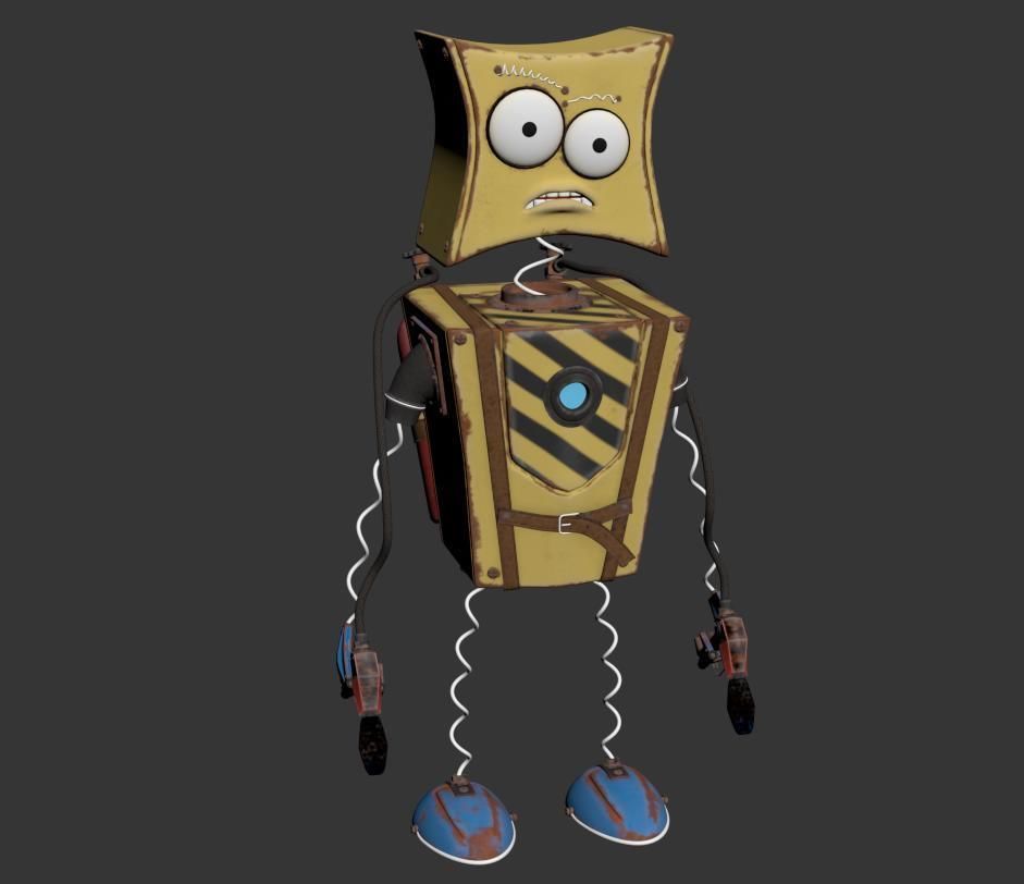 Character Flamethrower  PBR 3D model_8