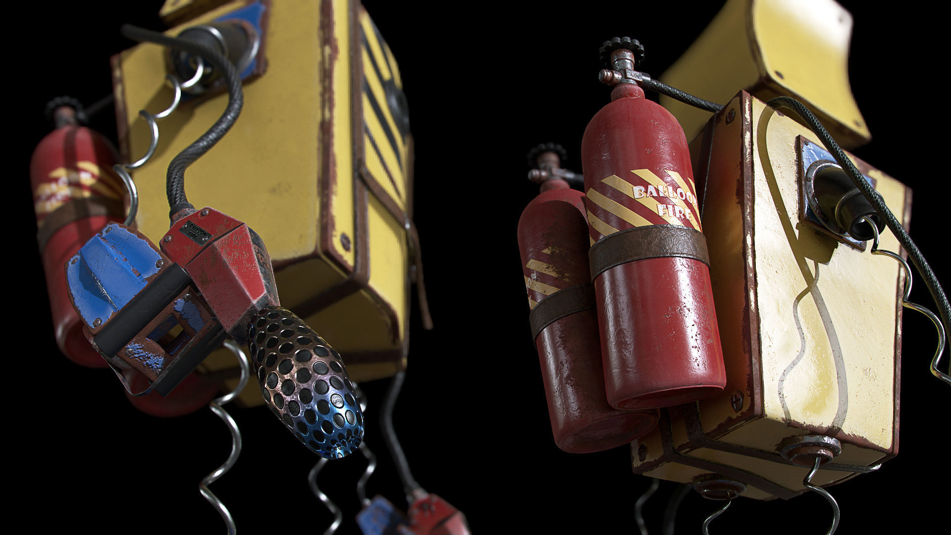 Character Flamethrower  PBR 3D model_4