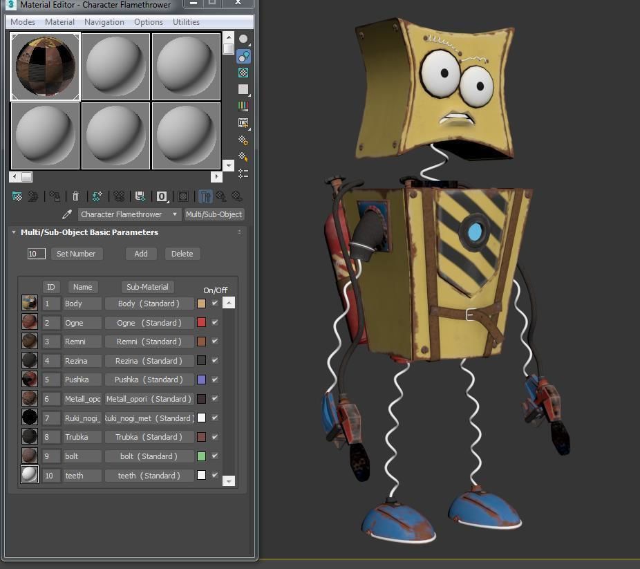 Character Flamethrower  PBR 3D model_18