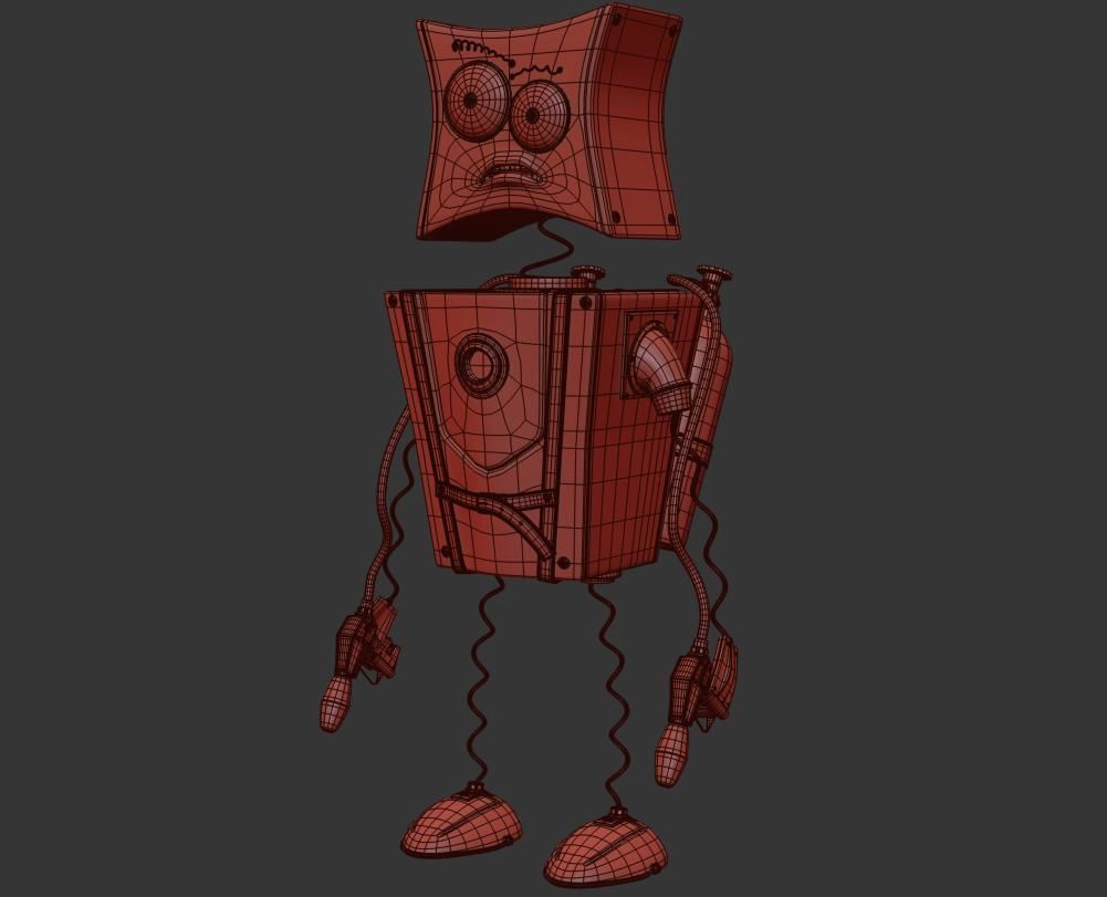 Character Flamethrower  PBR 3D model_13