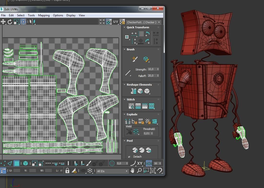 Character Flamethrower  PBR 3D model_24