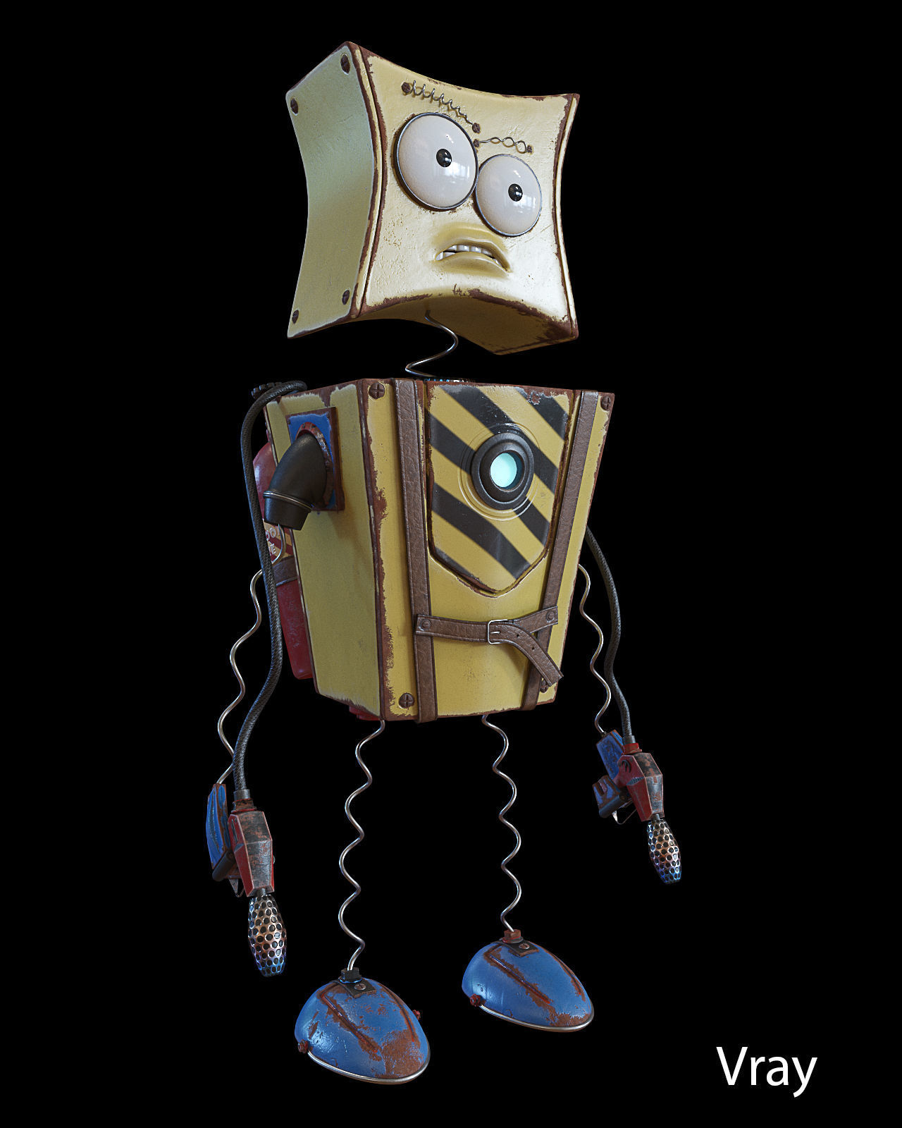 Character Flamethrower  PBR 3D model_7