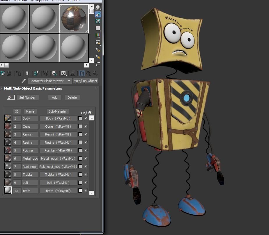 Character Flamethrower  PBR 3D model_26