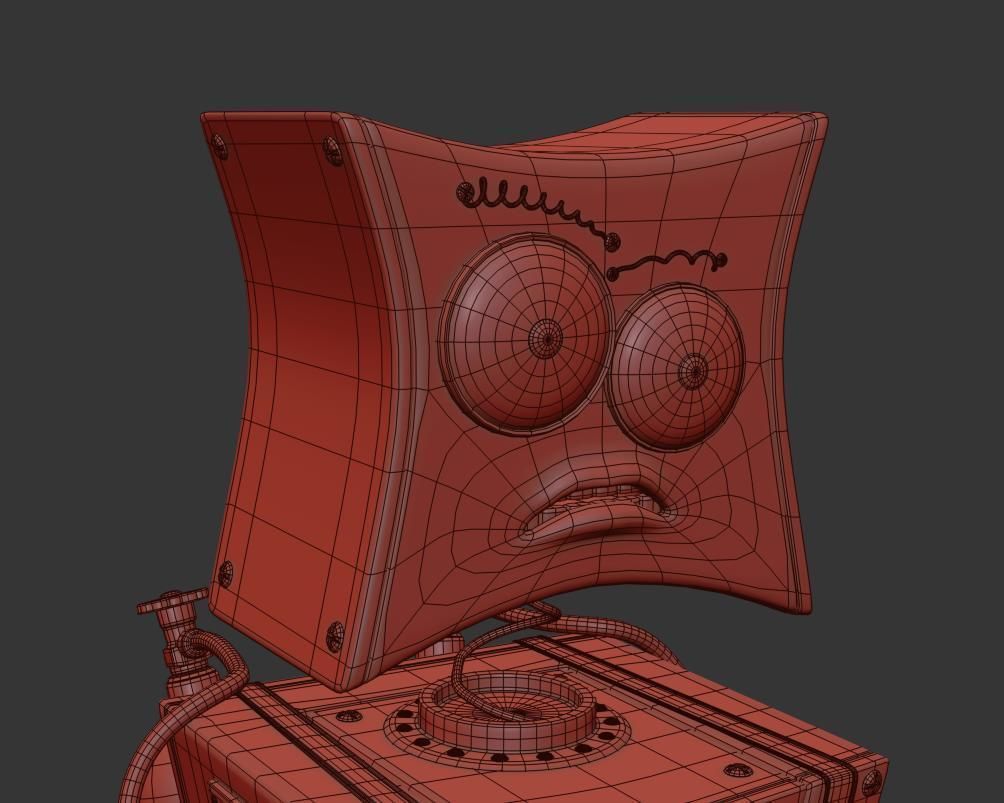 Character Flamethrower  PBR 3D model_16