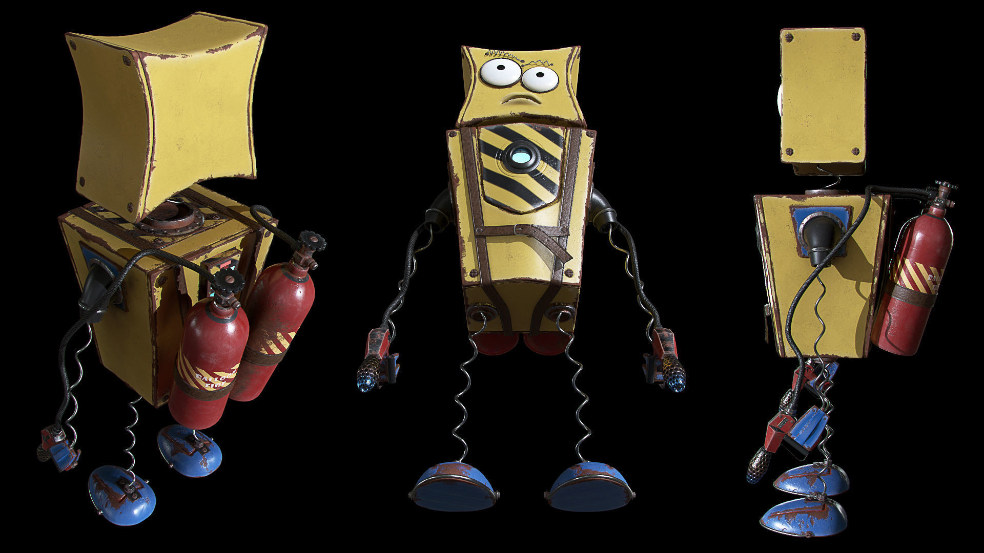 Character Flamethrower  PBR 3D model_3