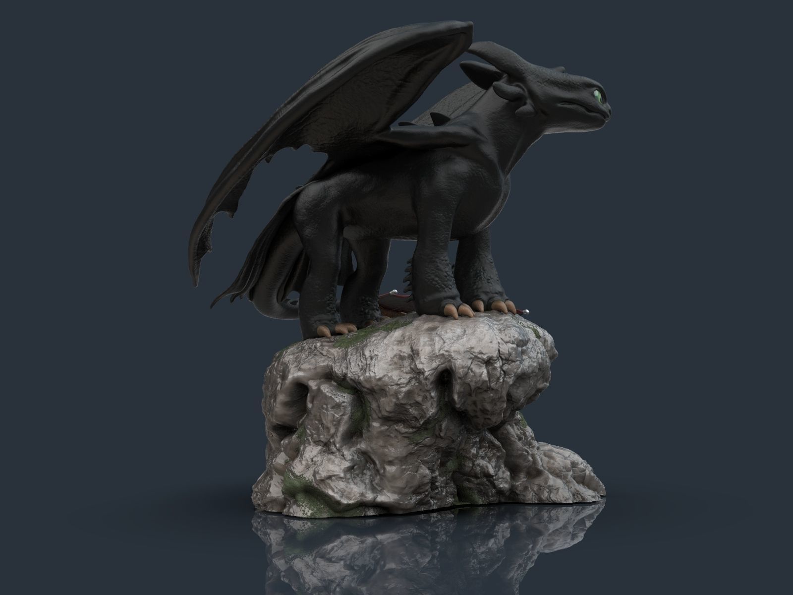Toothless - How to train your dragon for 3d print model 3D print model_3