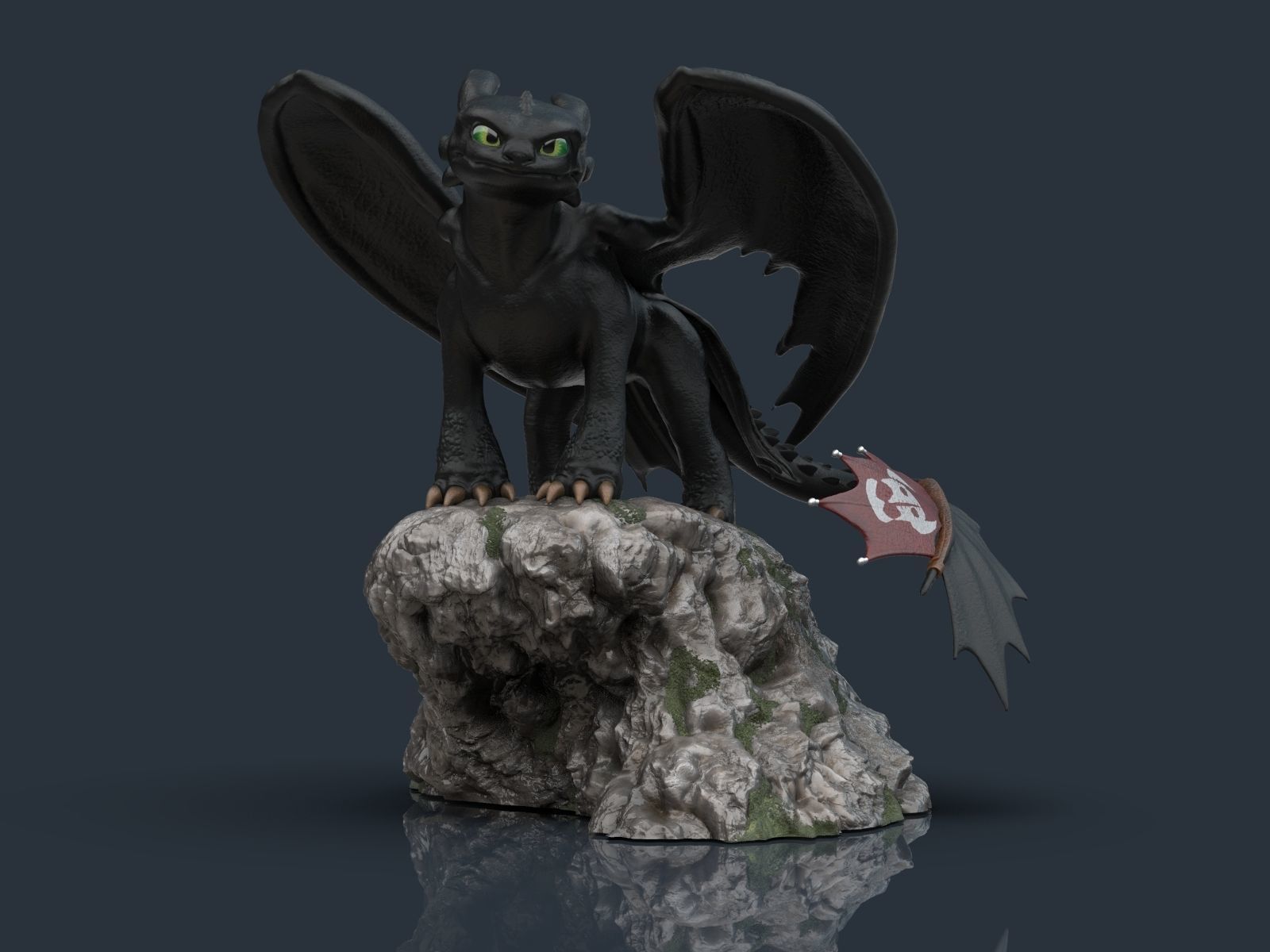 Toothless - How to train your dragon for 3d print model 3D print model_2