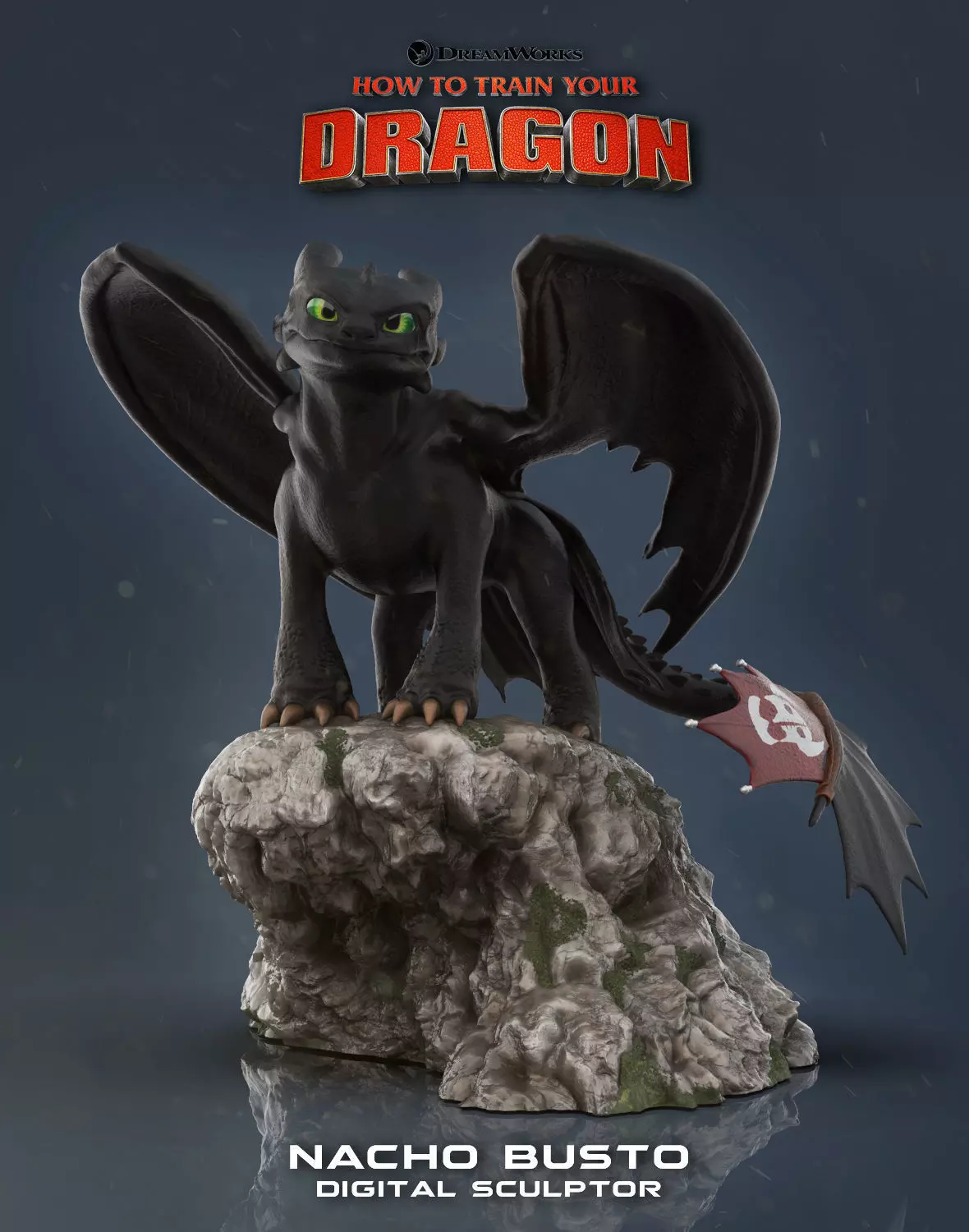 Toothless - How to train your dragon for 3d print model 3D print model_0