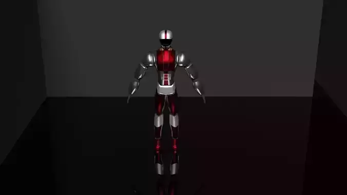 Cyborg 3D character