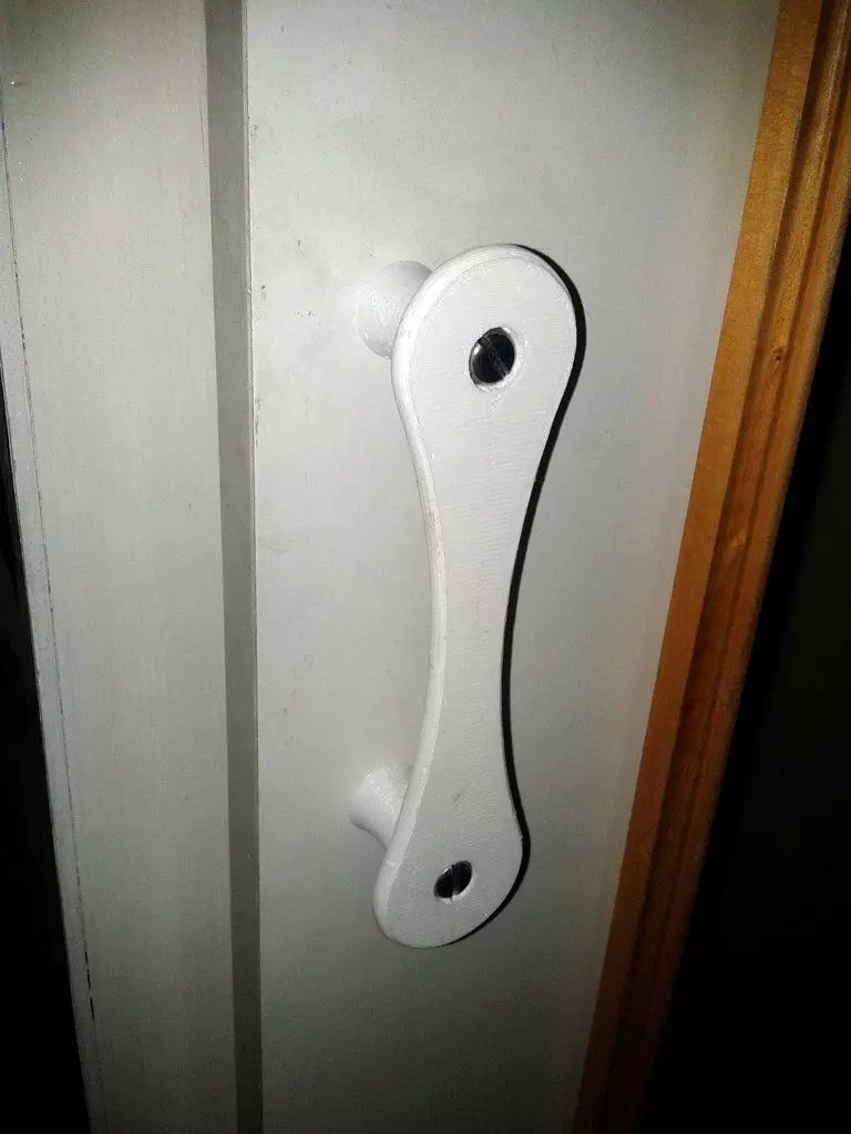 Curvy Door Handle Free 3D print model_0